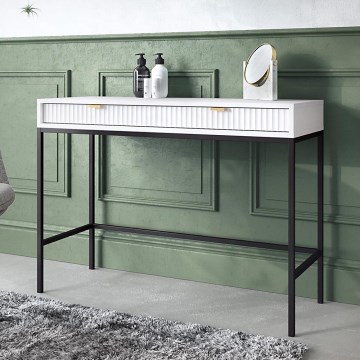 Avlastningsbord NOVA 77x104 cm vit/svart