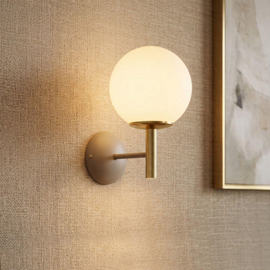 AWINION Vägglampa 1xE27/15W/230V beige/guld