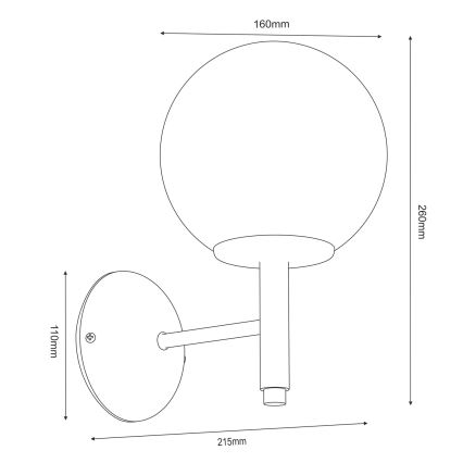 AWINION Vägglampa 1xE27/15W/230V beige/guld