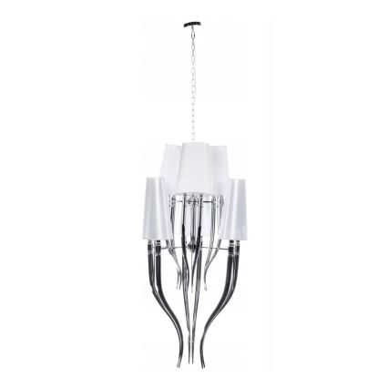 Azzardo AZ0173 - Ljuskrona med kedja DIABLO 12xE14/11W/230V vit