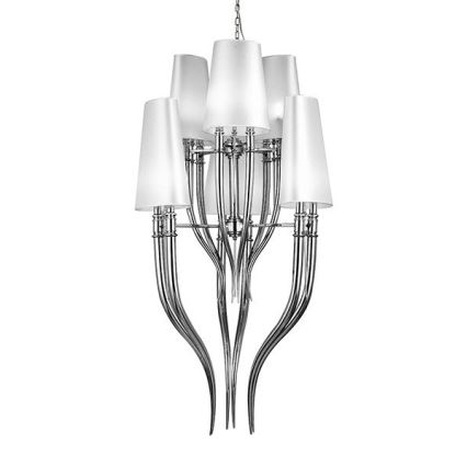 Azzardo AZ0173 - Ljuskrona med kedja DIABLO 12xE14/11W/230V vit