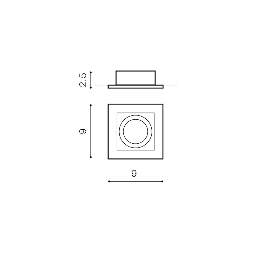 Azzardo AZ0795 - Infälld Belysning PACO 1xGU10/50W/230V