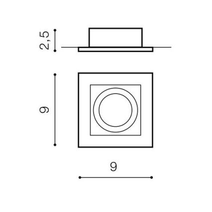 Azzardo AZ0797 - Infälld Belysning PACO 1xGU10/50W/230V