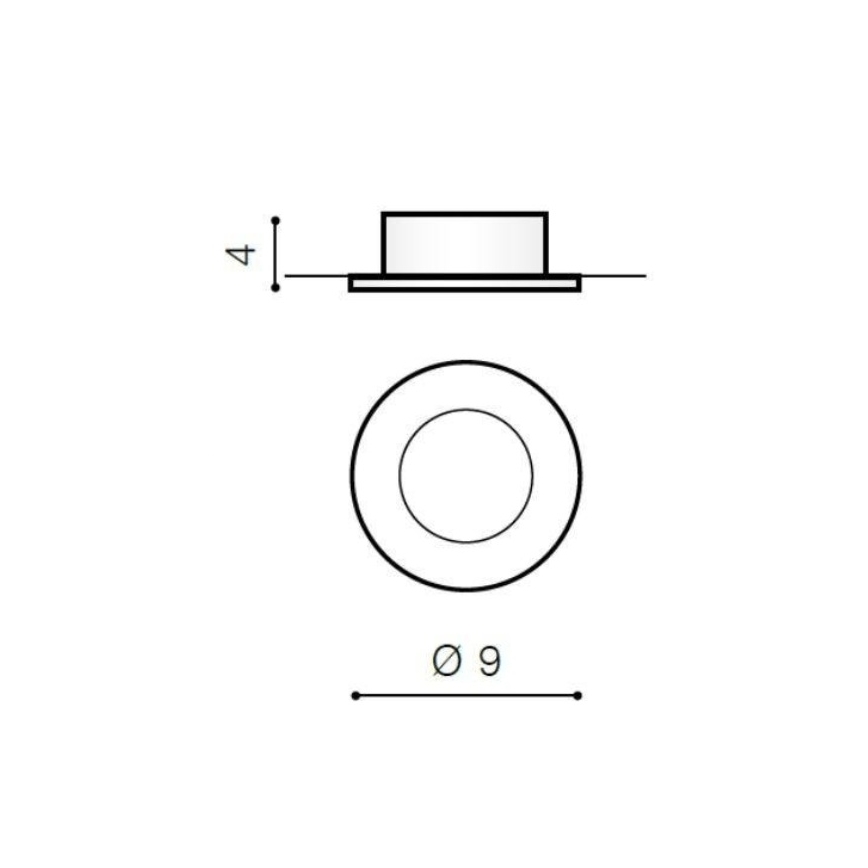 Azzardo AZ0810 - Badrum infälld lampa EMILIO 1xGU10/50W/230V IP54