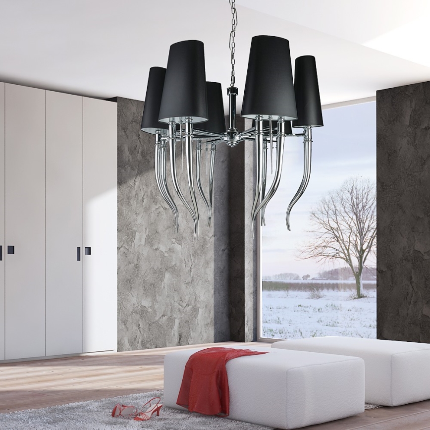 Azzardo AZ1389 – Ljuskrona DIABLO 12×E14/11W/230V Vit