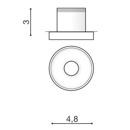 Azzardo AZ2234 - infälld LED-armatur OKA LED/3W/230V CRI 90