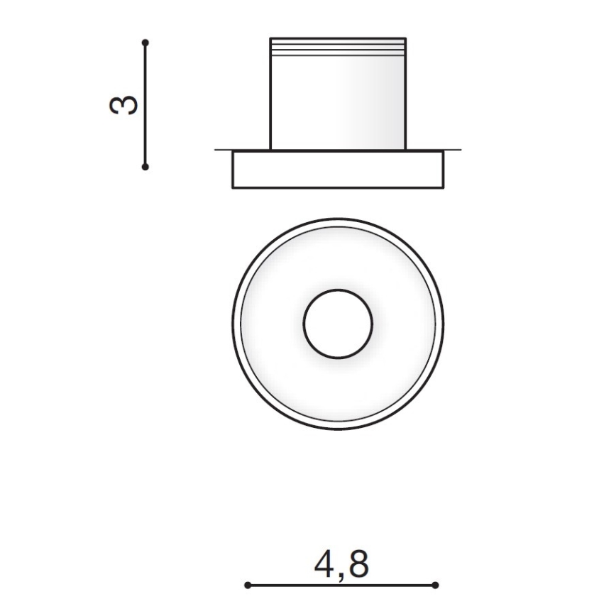 Azzardo AZ2234 - infälld LED-armatur OKA LED/3W/230V CRI 90