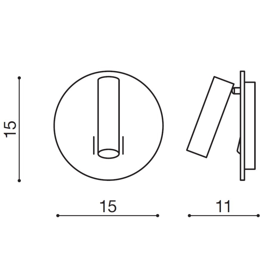 Azzardo AZ2424 - LED Väggspotlight FARO LED/6W+LED/3W/230V