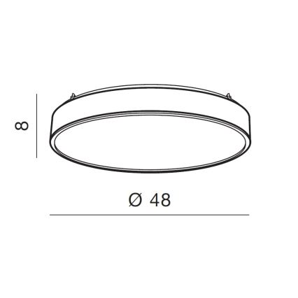 Azzardo AZ2716 - LED-dimbar takarmatur COLLODI LED/50W/230V + fjärrkontroll