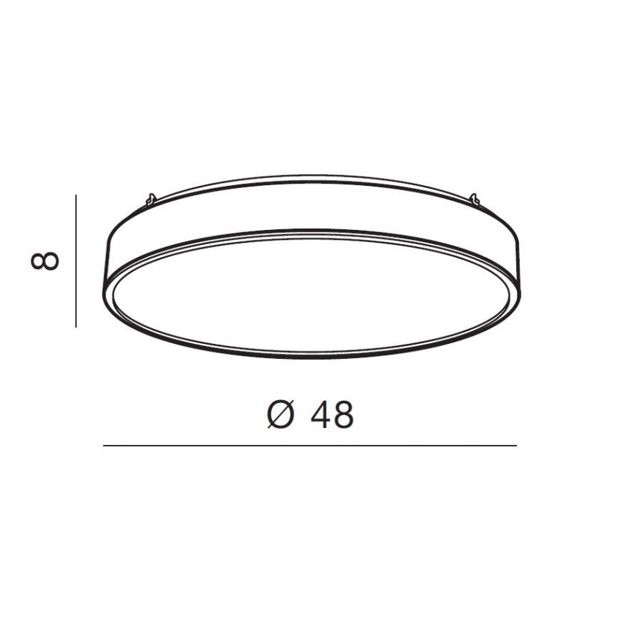 Azzardo AZ2716 - LED-dimbar takarmatur COLLODI LED/50W/230V + fjärrkontroll
