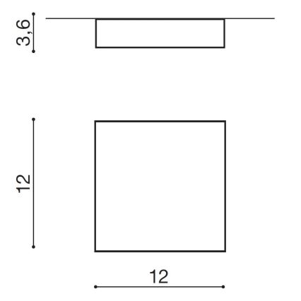 Azzardo AZ2781 - LED Takbelysning FALCO LED/12W/230V