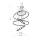 Azzardo AZ3138 - Dimbar LED-lampakrona med snöre WHEEL LED/190W/230V