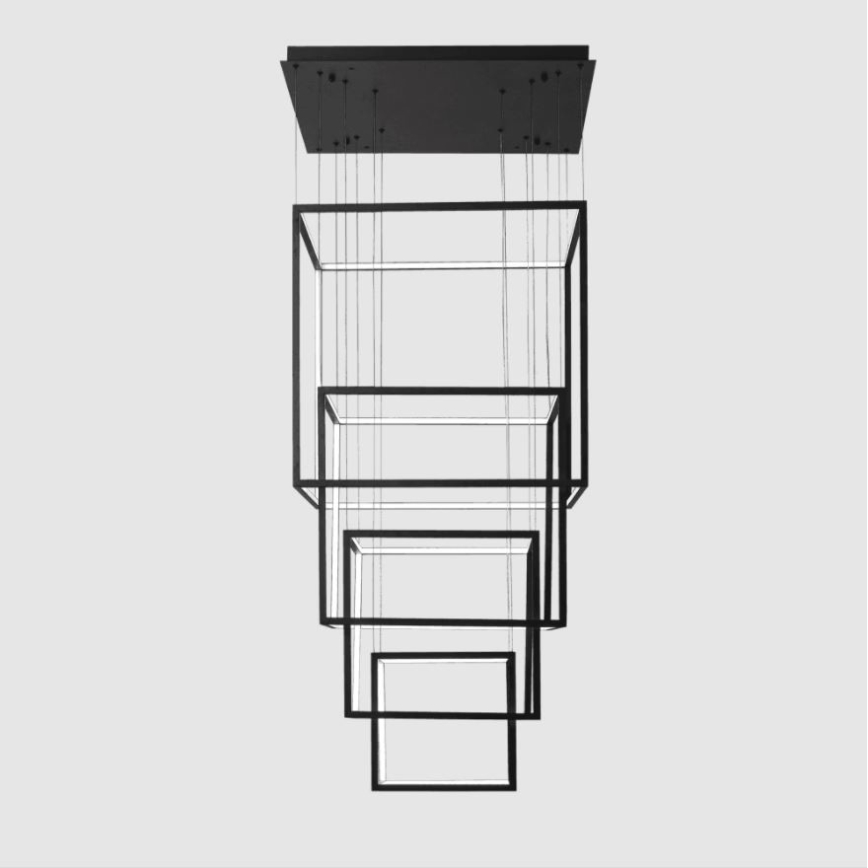 Azzardo AZ3139 - Dimbar LED-lampakrona med snöre OPERA LED/329W/230V svart