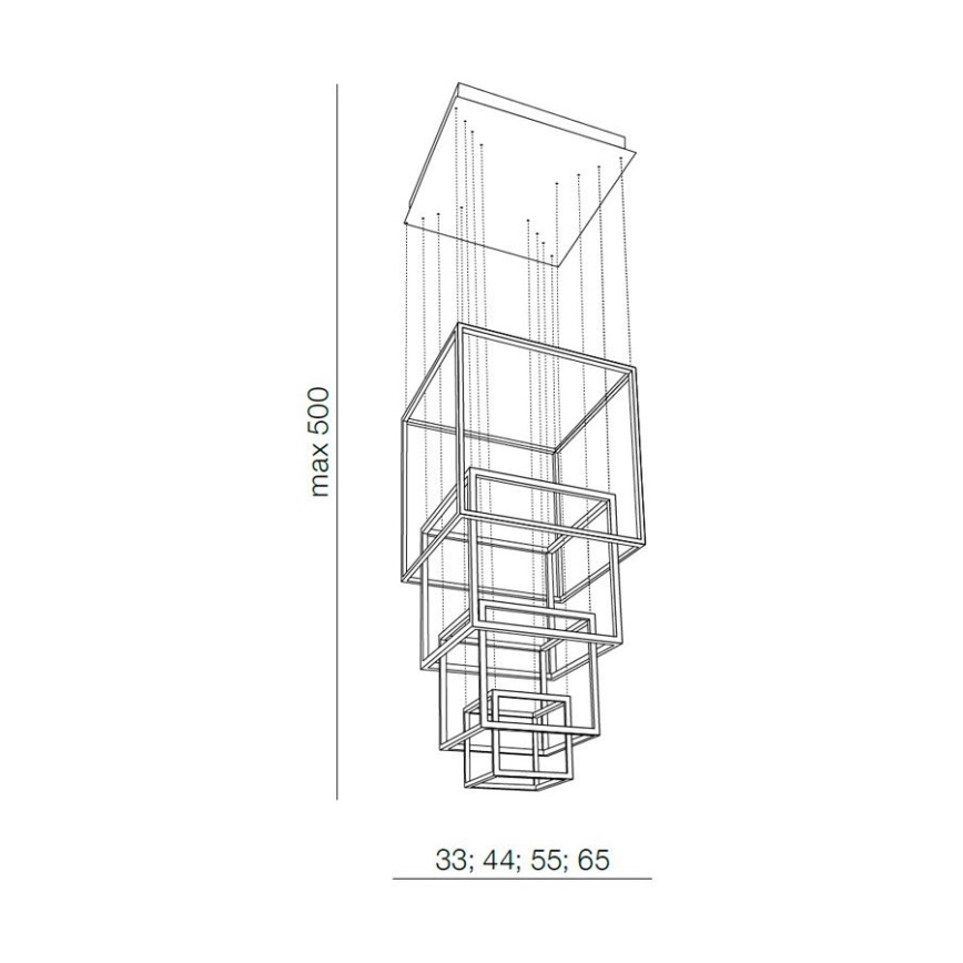 Azzardo AZ3140 - Dimbar LED-lampakrona med snöre OPERA LED/329W/230V guld