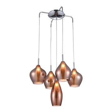 Azzardo AZ3172 - Ljuskrona med snöre MILANO 5xG9/40W/230V