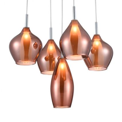 Azzardo AZ3172 - Ljuskrona med snöre MILANO 5xG9/40W/230V