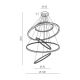 Azzardo AZ3417 - Dimbar LED-lampakrona med snöre WHEEL LED/190W/230V polerad krom