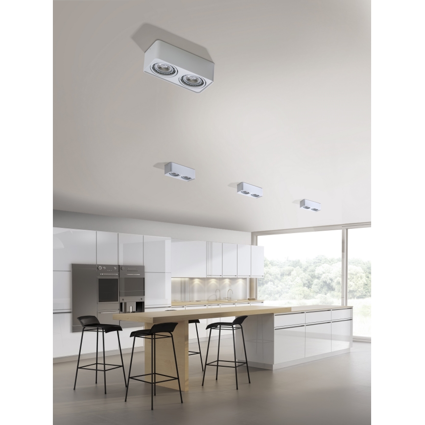 Azzardo AZ4132 - Spotlight  PAOLA 2xGU10-ES111/16W/230V vit 