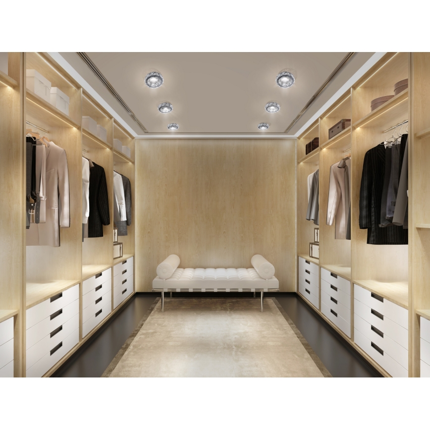 Azzardo AZ4175 - Infälld lampa  ESTER 1xGU10/50W/230V rund  svart 