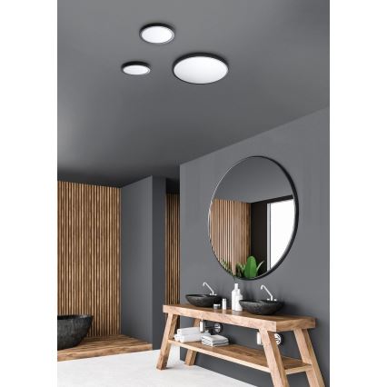 Azzardo AZ4235 - LED taklampa  MALTA LED/12W/230V diameter  17 cm svart 