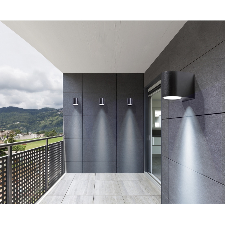 Azzardo AZ4265 - Utomhus vägglampa  RIMINI 1xGU10/35W/230V IP54 rund 