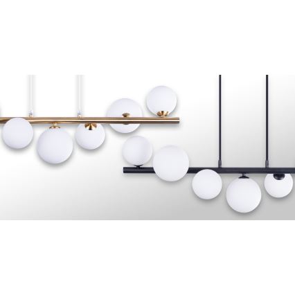 Azzardo AZ4406 - Takkkrona på ett snöre  SYBILLA 7xG9/25W/230V svart 