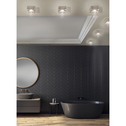 Azzardo AZ4412 - Infälld lampa  ESTER 1xGU10/50W/230V fyrkant  gold