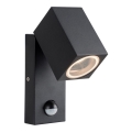 Azzardo AZ4695 - Utomhus vägglampa med sensor  GORAN 1xGU10/35W/230V IP44
