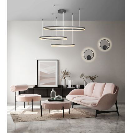 Azzardo AZ4707 - LED takkrona på ett snöre  HALO LED/130W/230V svart