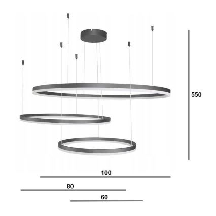 Azzardo AZ4707 - LED-taklampa på kabel HALO LED/130W/230V svart