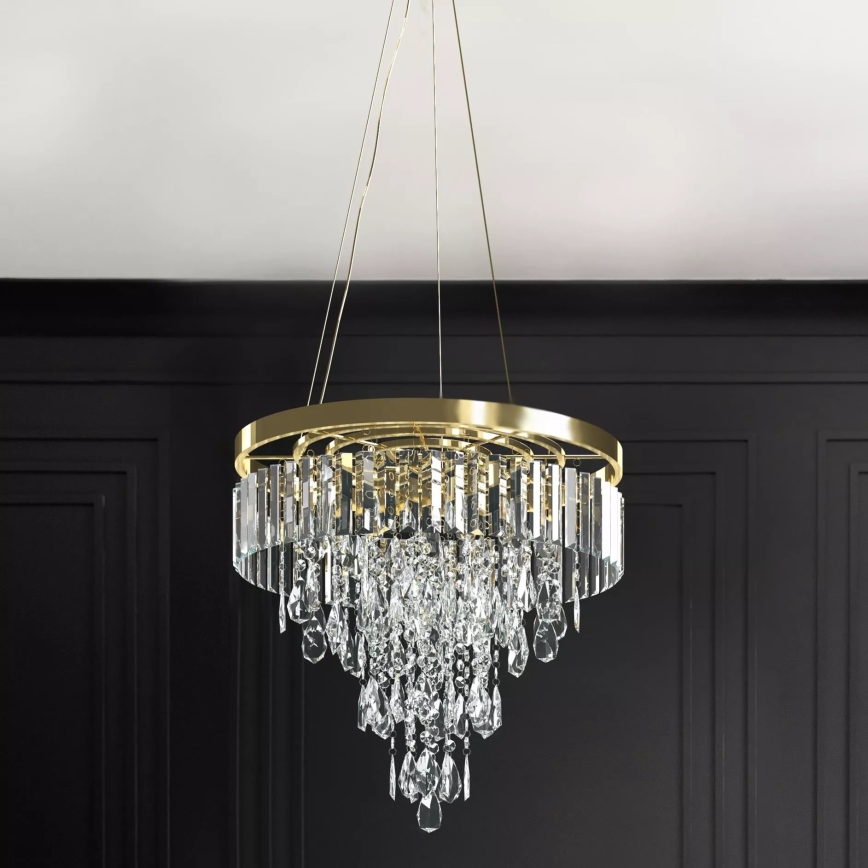 Azzardo AZ4905 - Kristallkrona med textilsladd KALABRIA 12xG9/40W/230V