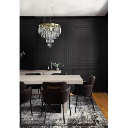 Azzardo AZ4905 - Kristallkrona med textilsladd KALABRIA 12xG9/40W/230V