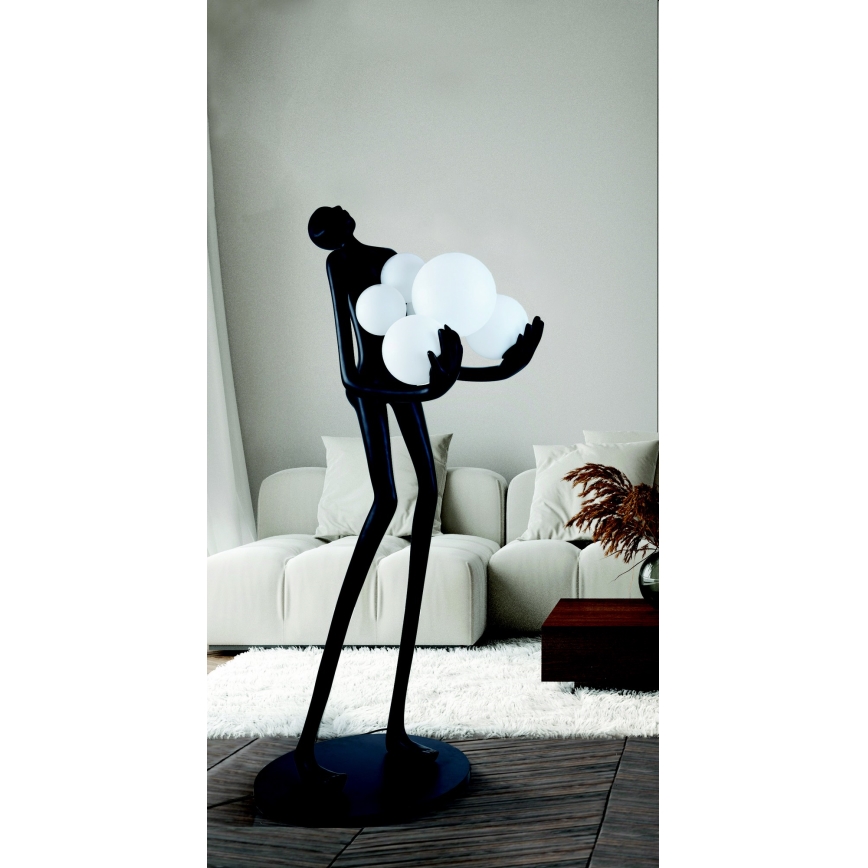 Azzardo AZ4985 - Golvlampa ATLAS 6xE14/50W/230V 180 cm harts