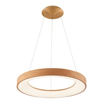 Azzardo AZ5006 - LED ljuskrona med textilsladd SANTANA LED/30W/230V brun