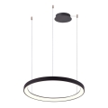 Azzardo AZ5019 - LED ljusreglerad ljuskrona på textilsladd AGNES LED/48W/230V diameter 58 cm svart