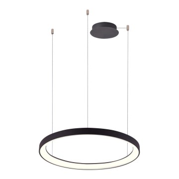 Azzardo AZ5022 - LED ljusreglerad ljuskrona på textilsladd AGNES LED/60W/230V diameter 78 cm svart