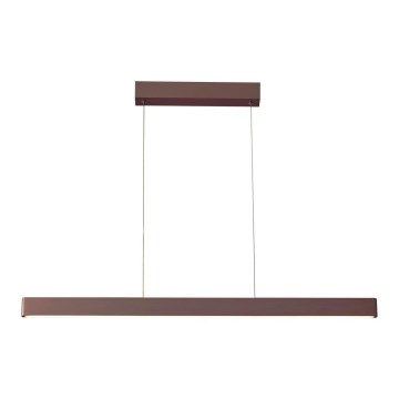 Azzardo AZ5107 - LED ljusreglerad ljuskrona på textilsladd OLIVIER LED/50W/230V brun