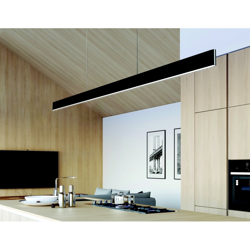 Azzardo AZ5109 - LED ljusreglerad ljuskrona på textilsladd OLIVIER LED/50W/230V svart