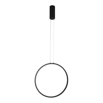 Azzardo AZ5253 - LED ljusreglerad ljuskrona på textilsladd MASSIMA LED/25W/230V svart