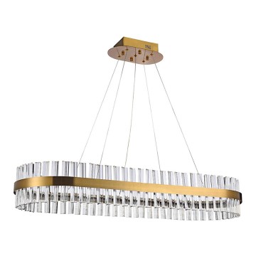 Azzardo AZ5263 - LED ljuskrona med textilsladd FRANCESCA LED/64W/230V 100 cm