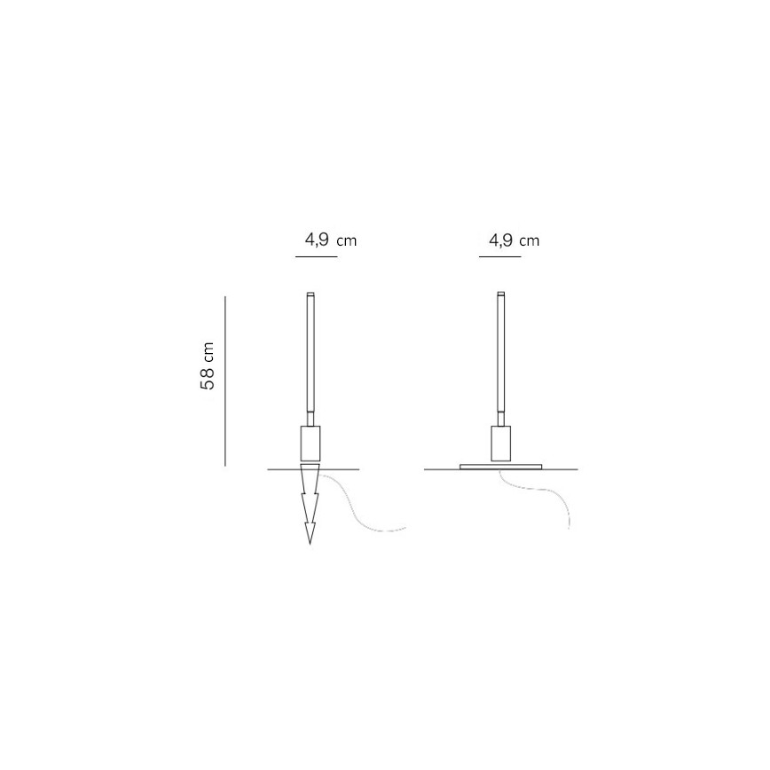 Azzardo AZ5337 - LED-lampa för utomhusbruk FREDO LED/6W/230V IP54 58 cm