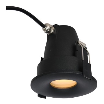 Azzardo AZ5390 - Badrumsinfälld taklampa ROMOLO 1xGU10/50W/230V IP65 svart