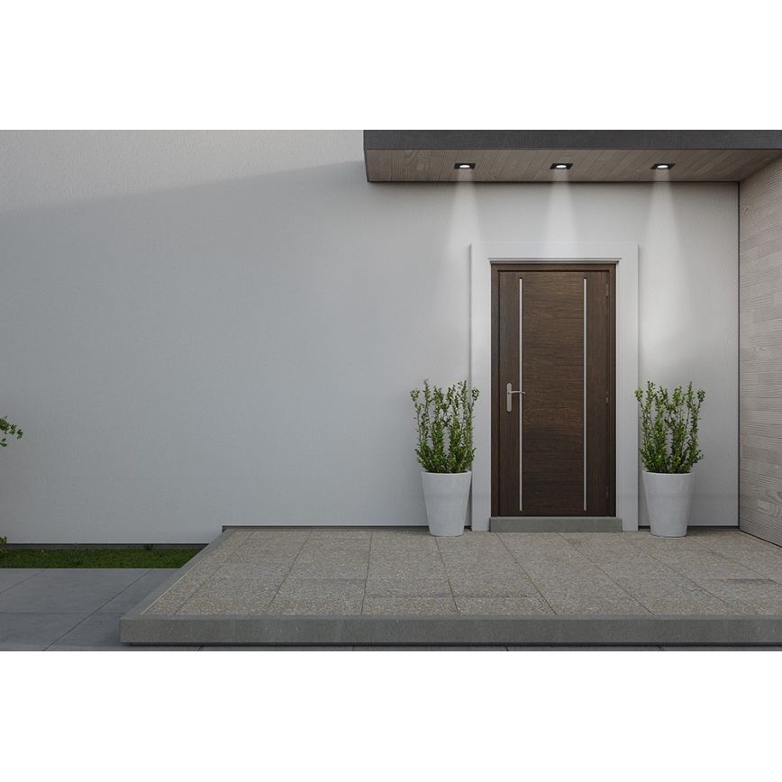 Azzardo AZ5392 - Badrumsinfälld taklampa ROMOLO 1xGU10/50W/230V IP65 svart