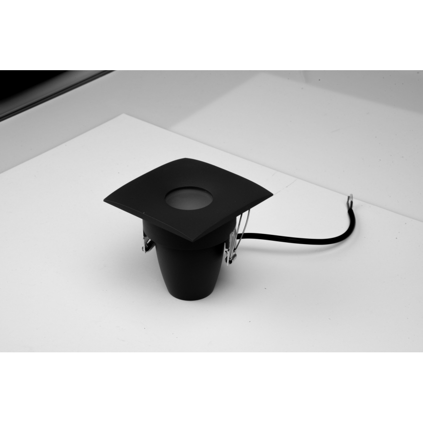 Azzardo AZ5392 - Badrumsinfälld taklampa ROMOLO 1xGU10/50W/230V IP65 svart