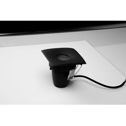 Azzardo AZ5392 - Badrumsinfälld taklampa ROMOLO 1xGU10/50W/230V IP65 svart