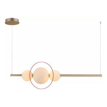 Azzardo - Ersättningsglas till ljuskrona SANDRA vit - stor diameter 22 cm