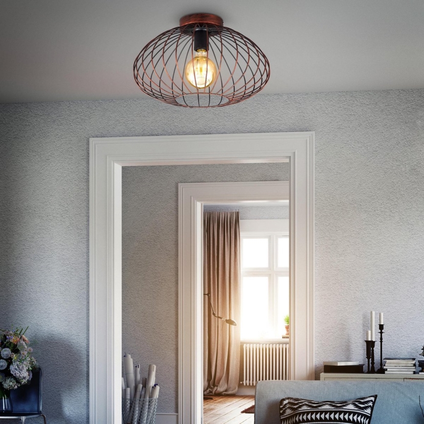 B.K. Licht 1471 - Surface-mounted takkrona  RETRO 1xE27/40W/230V koppar