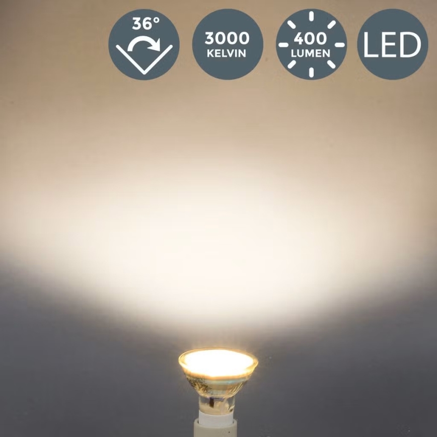 B.K.Licht - Set med 10 LED-lampor GU10/5W/230V 3000K