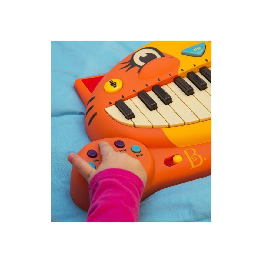 B-Toys - Piano med mikrofon för barn Cat 4xAA