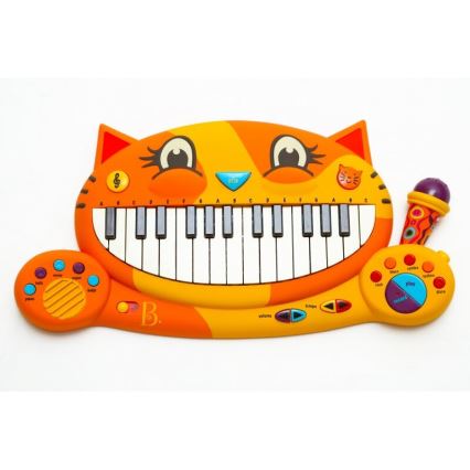 B-Toys - Piano med mikrofon för barn Cat 4xAA